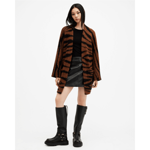 Allsaints Zoe Oversized Tiger Stripe Cardigan